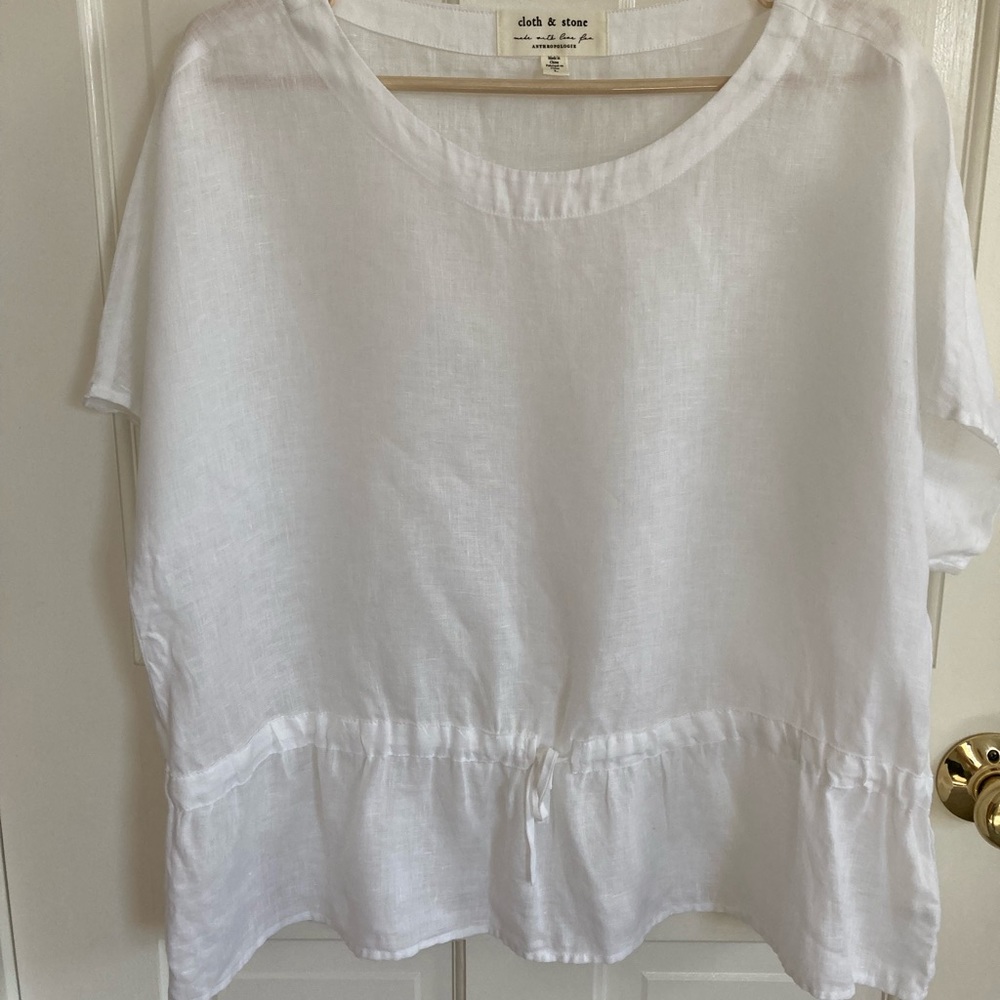 White linen top by Cloth & Stone